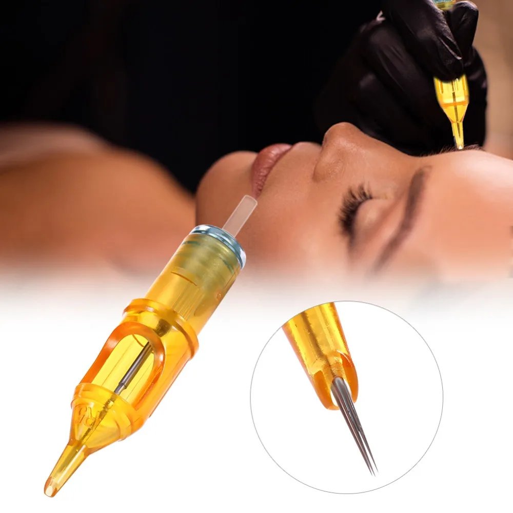 20PCS/lot Tattoo Needles Micropigmentation Permanent Make-Up Eyebrows Eyelinver Lips Microblading needles