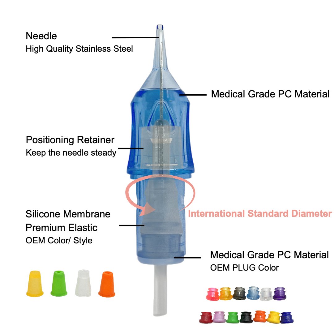 High Quality Custom Membrane Tattoo Needle Cartridge Permanent Makeup Machine Standard Tattoo Needle Cartridge