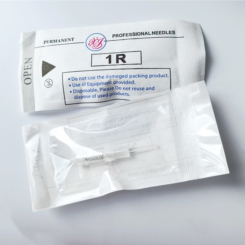 1RL Transparent Needle Cartridge For Permanent Makeup Machine Diy Tattoo Needle Cardridges Disposable