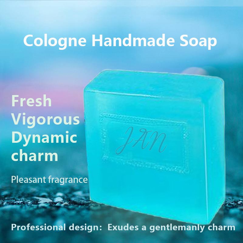 Men's Essential Oil Handmade Soap 100g Bath Soap with Cologne Perfume Fragrance for Adults Use on Skin