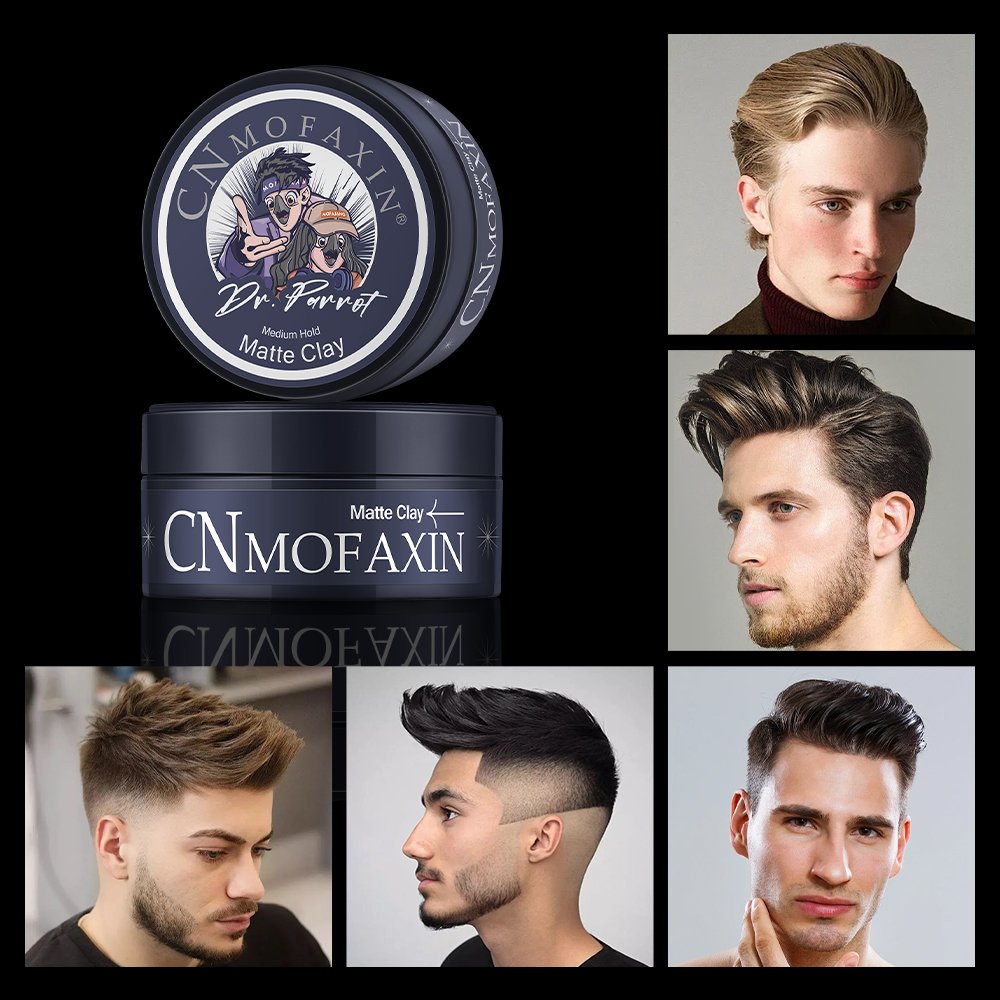 OEM Private Label Matte Hair Wax can customize Fruit scent and branded perfumed fragrance Hair Styling Clay Gel