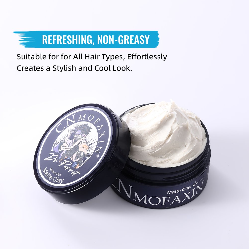 OEM Private Label Matte Hair Wax can customize Fruit scent and branded perfumed fragrance Hair Styling Clay Gel