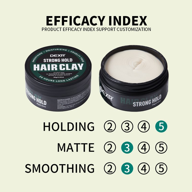 Private label men's hair care style styling products natural styling mud wax firm long lasting matte hair clay for men