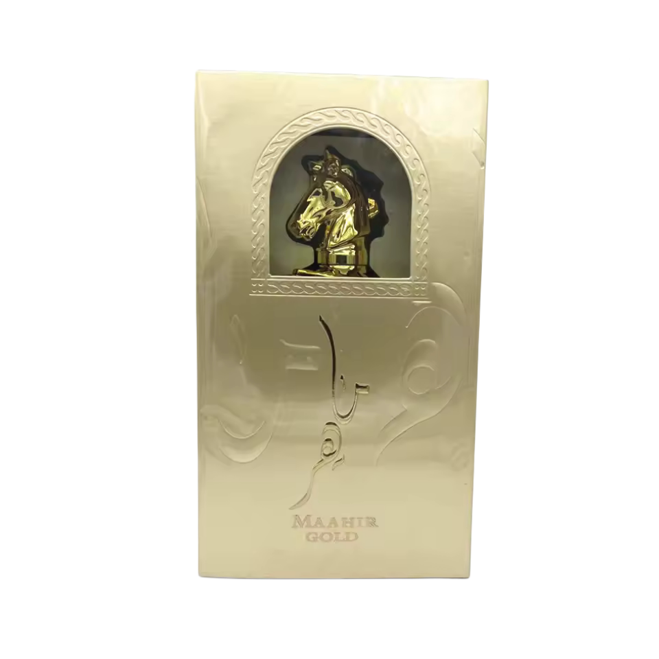 Wholesale Qifei High Performance Golden Horse Head Luxury Gift Box Men's Perfume 100ml Long Lasting Arabic Perfume
