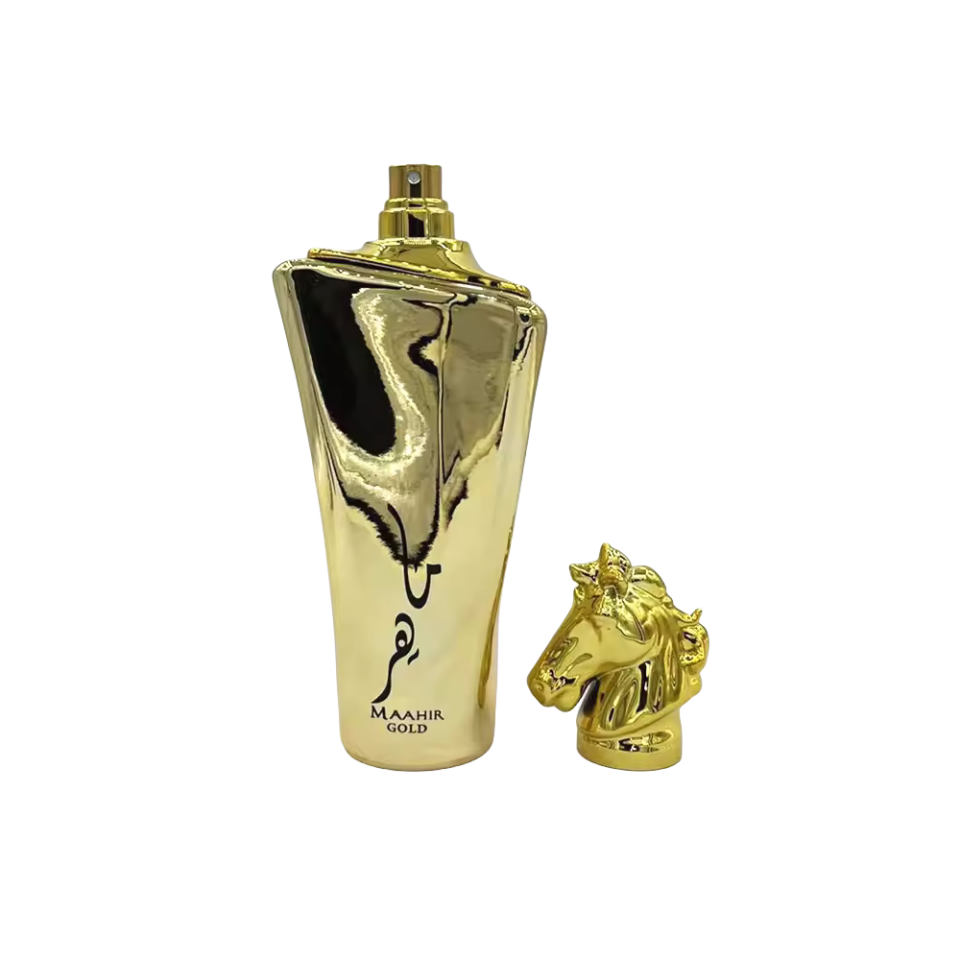 Wholesale Qifei High Performance Golden Horse Head Luxury Gift Box Men's Perfume 100ml Long Lasting Arabic Perfume
