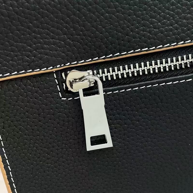 New leather men's clutch bag fashion brand first layer cowhide fashion clutch bag Large capacity men's clutch wrist bag