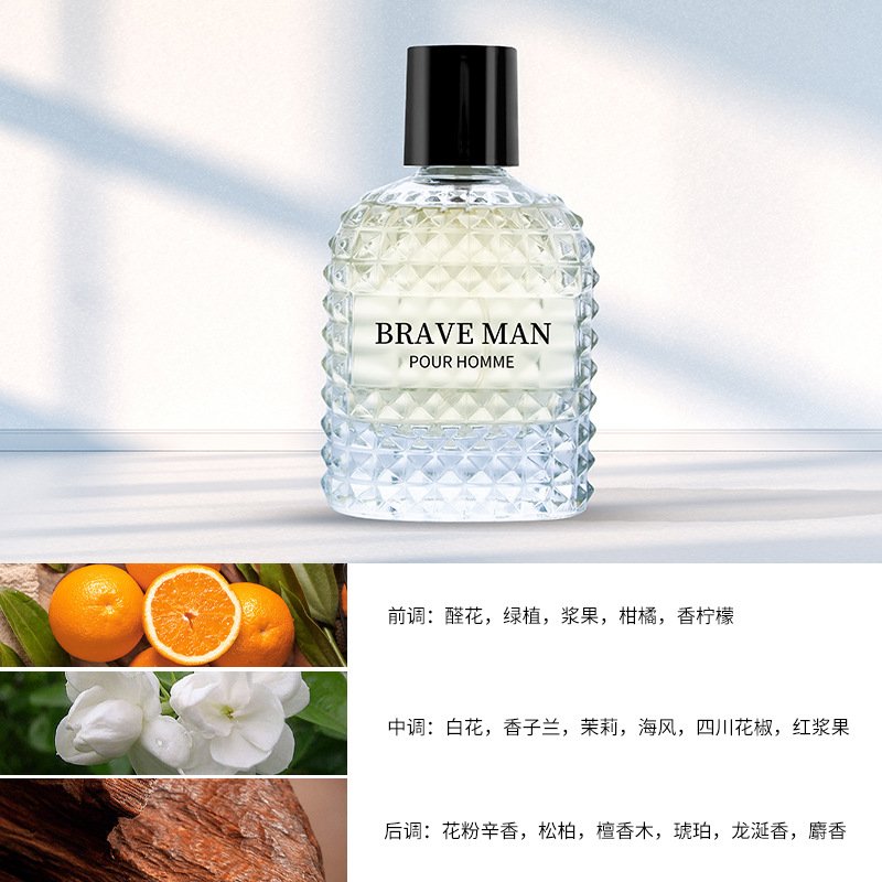 Perfumes Original Brave Men 100ml Eau de Cologne for Men Long-Lasting Wood Fragrance Perfume