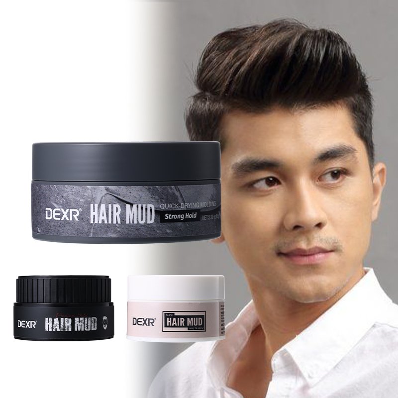 Custom logo non greasy men's hair shaping products matte finish styling mud shea butter strong hold hair styling clay