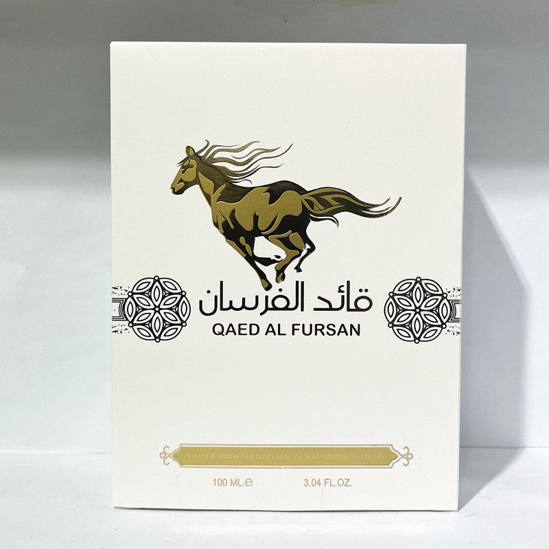 High Quality 100ML Luxury White Mustang Arabian Men's Eau de Parfum Woody Fresh Fragrance with Long Lasting Dubai