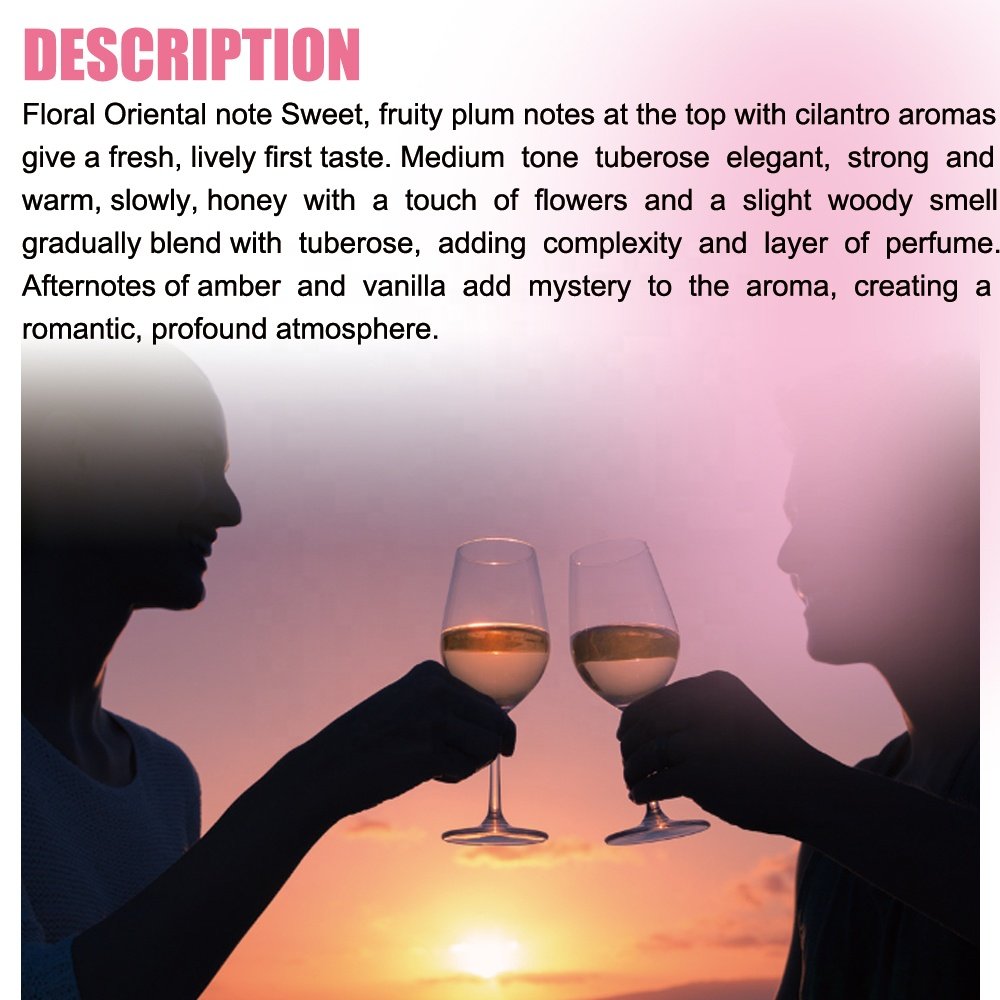 Custom Logo 10ml Perfume Oil Plum cilantro Tuberose honey Amber vanilla Smell Floral Oriental Infused Pheromone Perfume