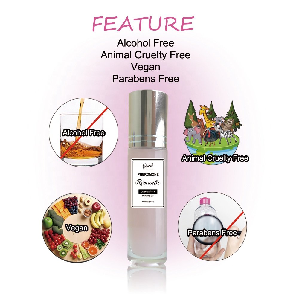 Custom Logo 10ml Perfume Oil Plum cilantro Tuberose honey Amber vanilla Smell Floral Oriental Infused Pheromone Perfume