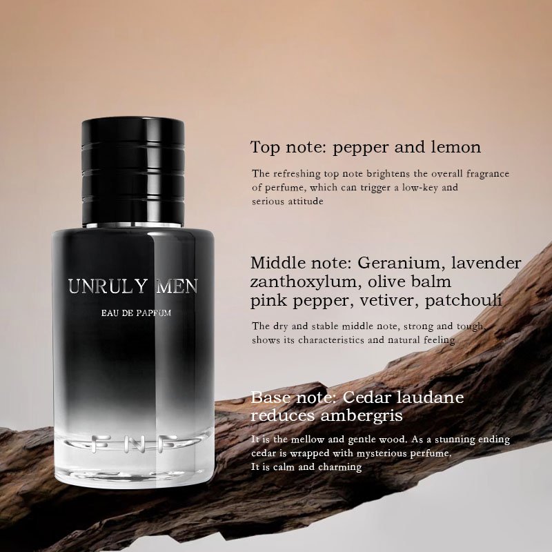 Men's Luxury Organic Fragrance Body Spray Long-Lasting and Elegant 50ml Glass Bottle Wholesale Supply