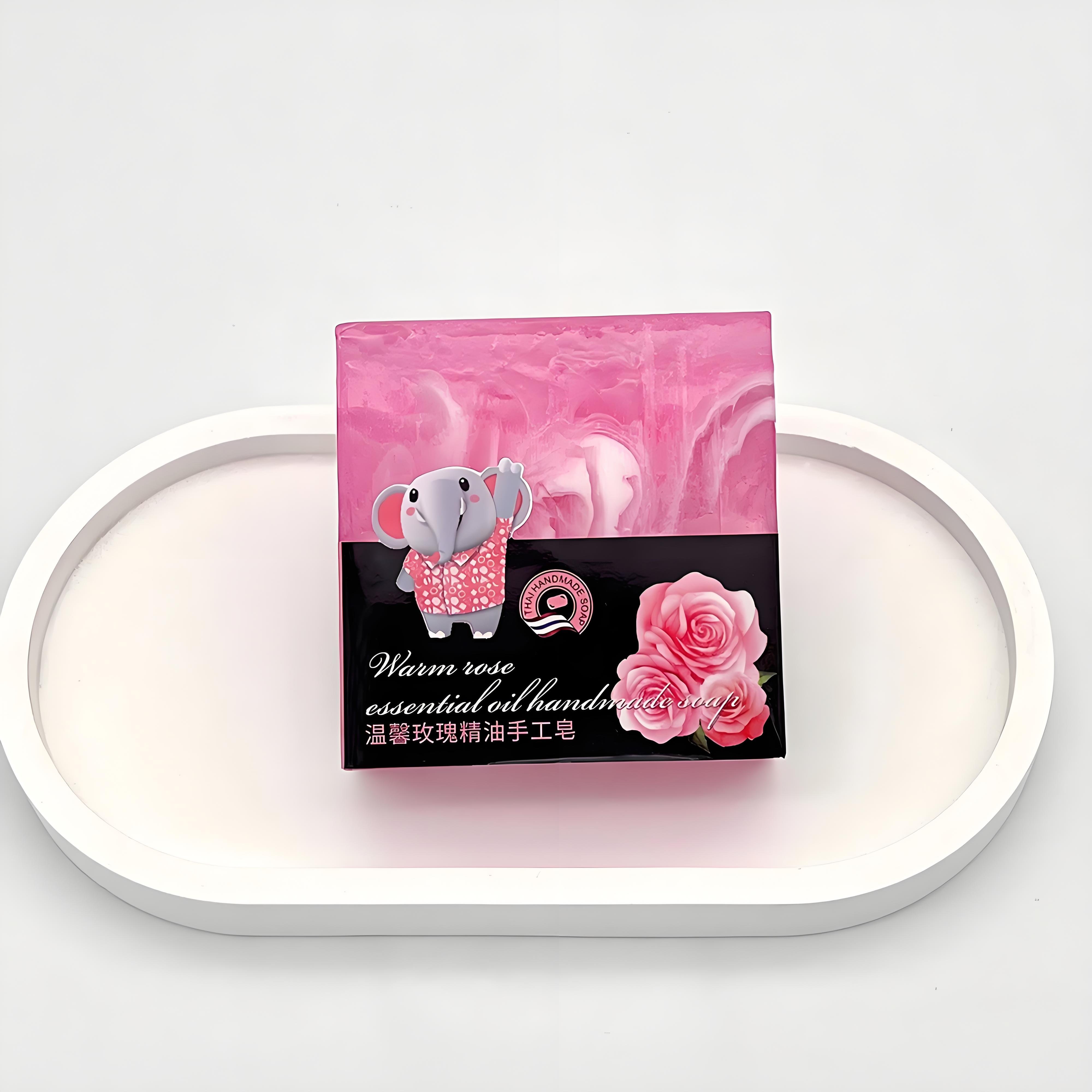 Wholesale OEM Rose Fragrance Essential Oil Soap Bar Luxury Fresh Scent Handmade Bath Soap Custom Soap Box