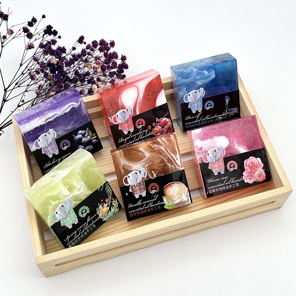 Wholesale OEM Rose Fragrance Essential Oil Soap Bar Luxury Fresh Scent Handmade Bath Soap Custom Soap Box