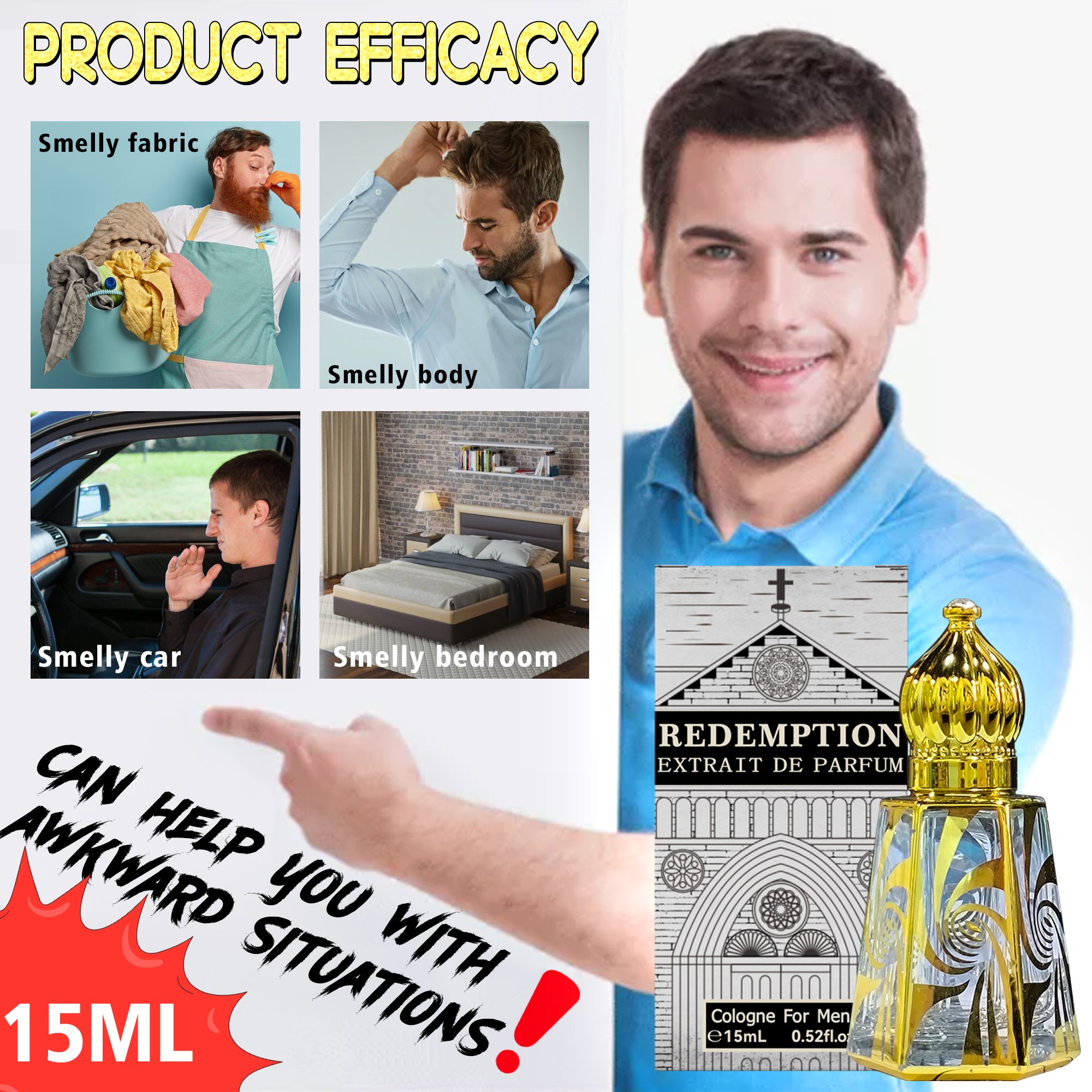 TONFLY 15ml Long-Lasting Perfume Scent Men'S Fresh Perfume Men'S Cologne Fragrance