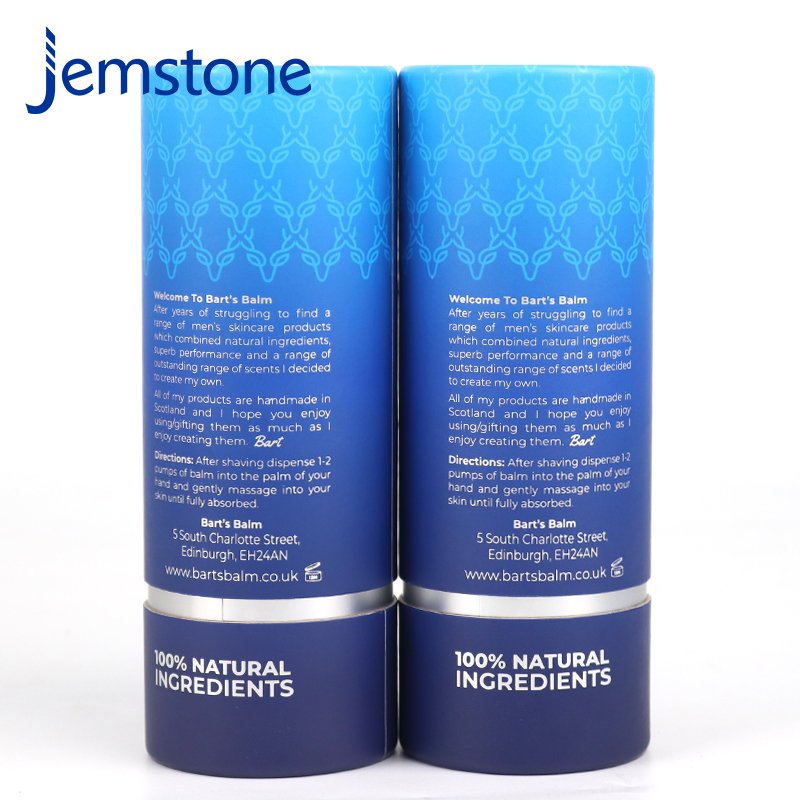 Biodegradable Lip Balm Paper Tube Deodorant Stick Cosmetic Cylinder Packaging Tube Box For Men's Skin Care Product