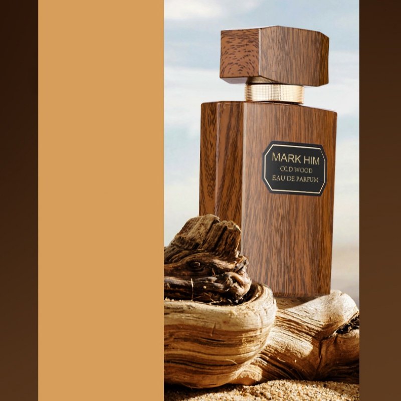 100ML Men's Long-Lasting Woody Perfume in Wood Grain Brown Bottle Classic High Quality Eau De Parfum with Exquisite Smell