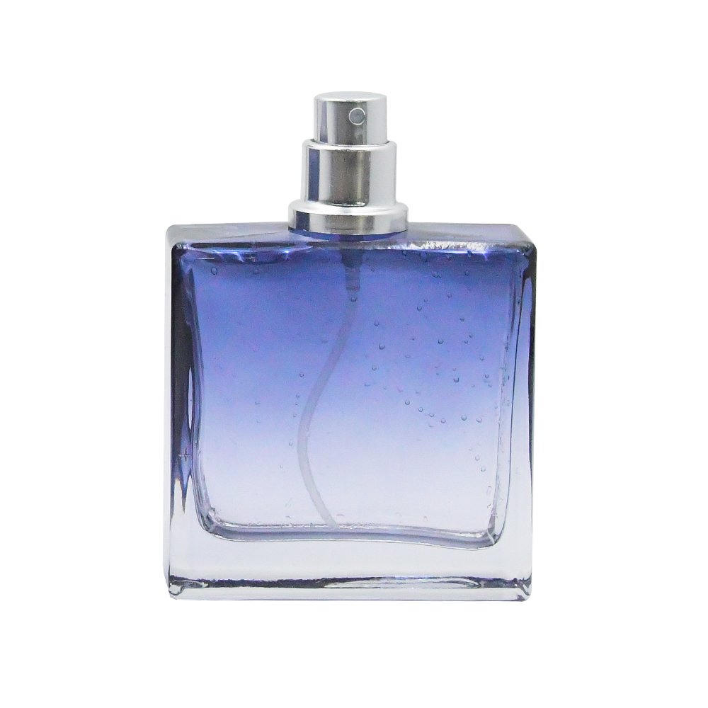 Custom Luxury 30ml 50ml 100ml Men Cologne Blue Square Glass Perfume Spray Bottle With Box