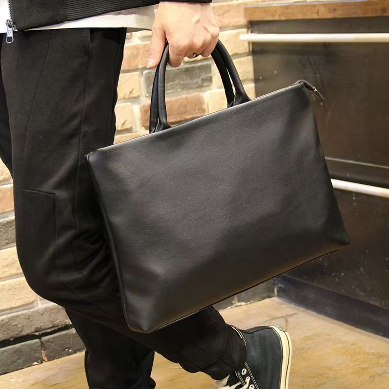 Handbag male briefcase Casual business single shoulder crossbody bag fashion brand new horizontal leather men's office bag