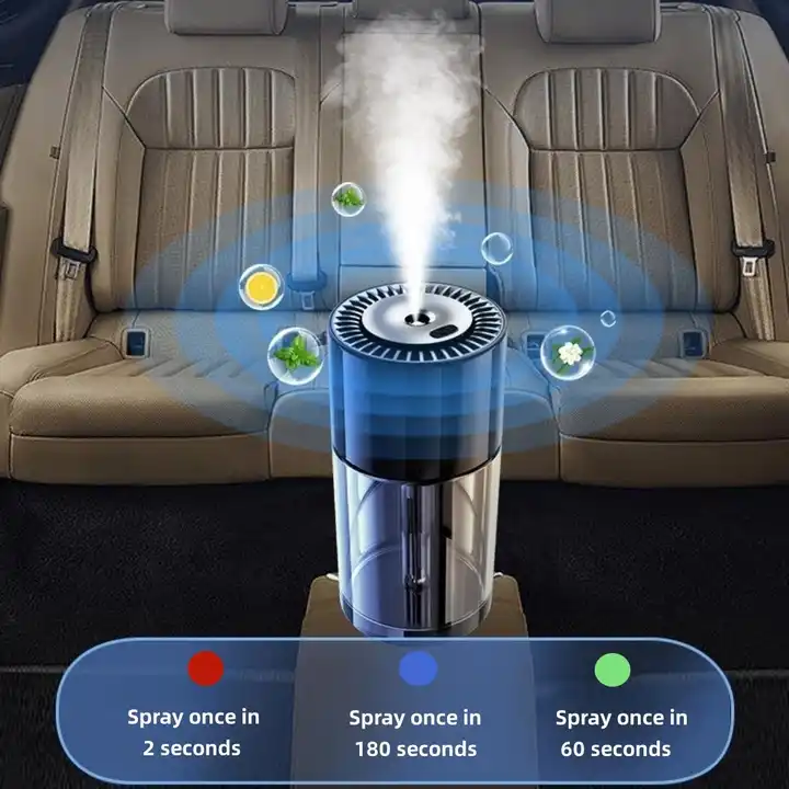 Modern Luxury Automatic Spray Aroma Diffuser New Perfume Accessories for Car Air Freshener Glass Ocean Fragrance Box Packaging