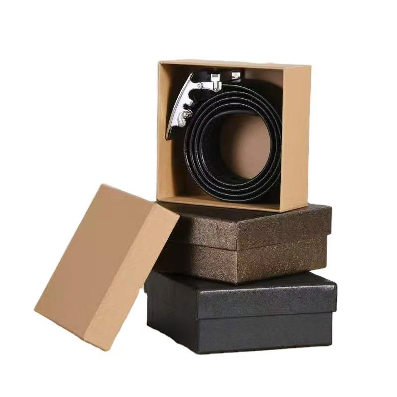 High Quality Cardboard Drawer Type Paper Box Men's Belt Purse Packaging Box Accept Custom Logo