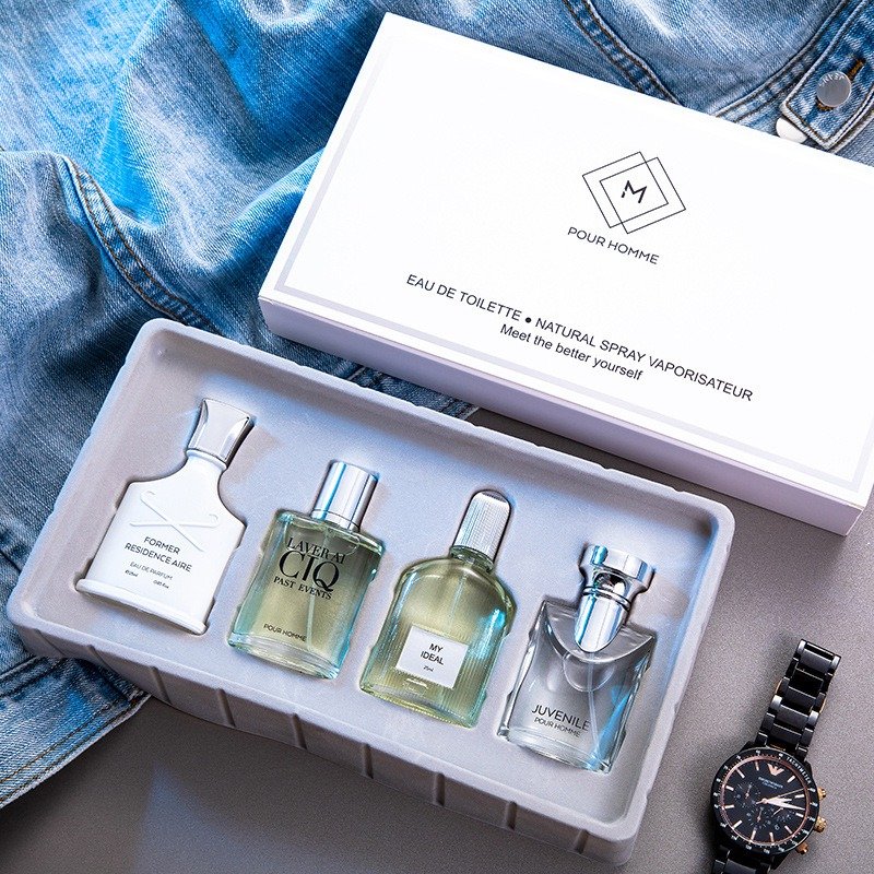 Men's Long-lasting Light Fragrance Cologne Gift 4X25ml Set Gift Box