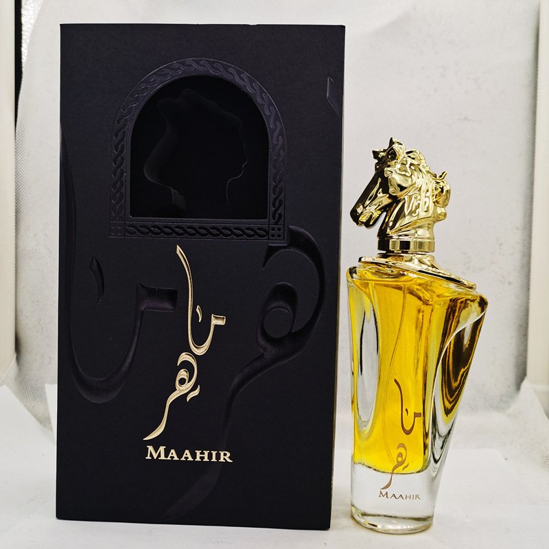 High quality 100ML Luxury black horse head Gift Box Dubai United arabic Emirates Lasting fragrance men's perfume