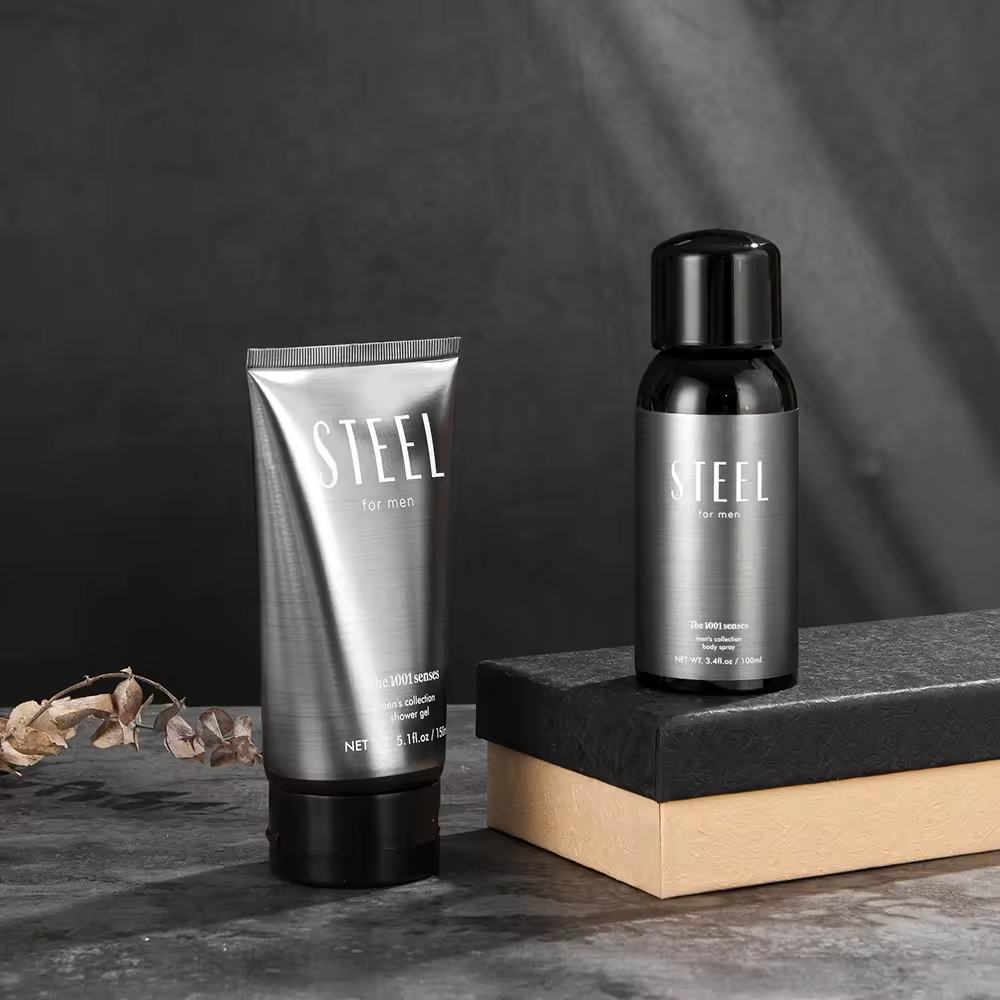 Selling 150 ml shower gel and 100 ml perfume spray gift sets for men
