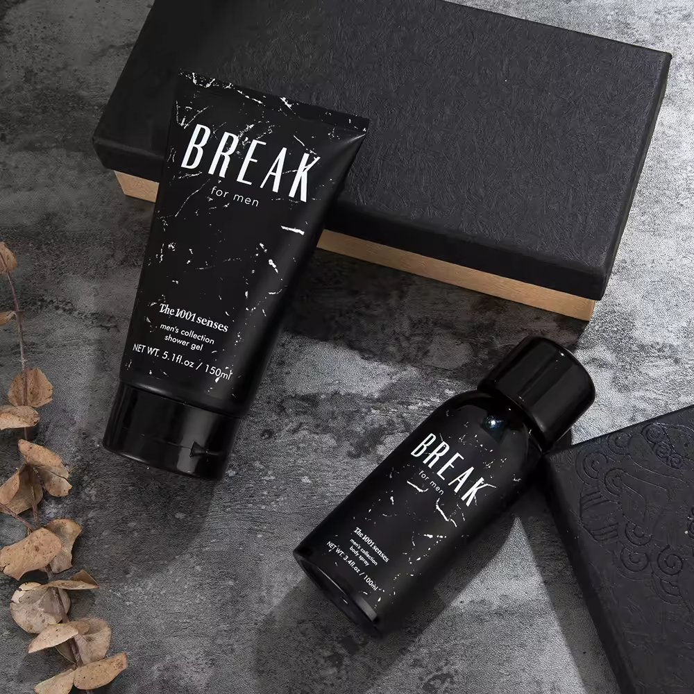 Selling 150 ml shower gel and 100 ml perfume spray gift sets for men
