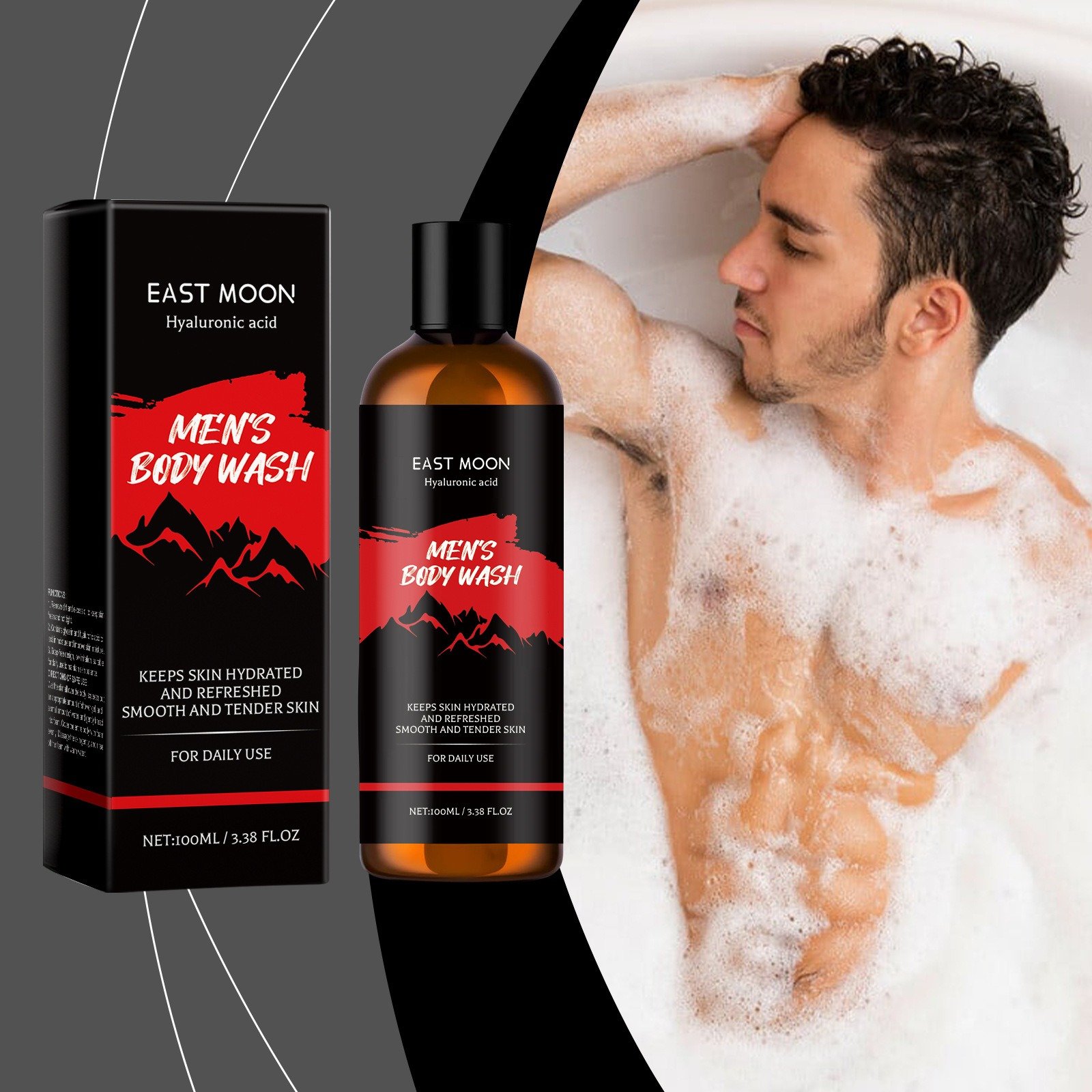 Men's Moisturizing Shower Gel Moisturizing and Cleansing Body Skin Refreshing and Fragrance Body Wash