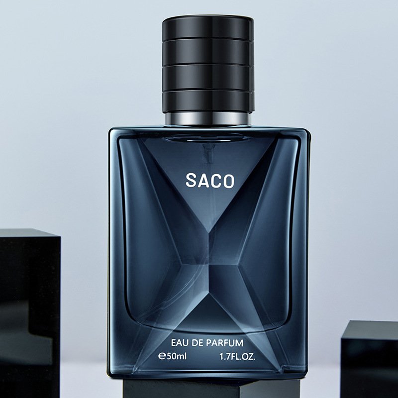 50ML Perfumes Blue Men's EDT - Persistent Woody Notes Enchanting Blue Cologne Light and Linger Fragrance for Him SACO-009