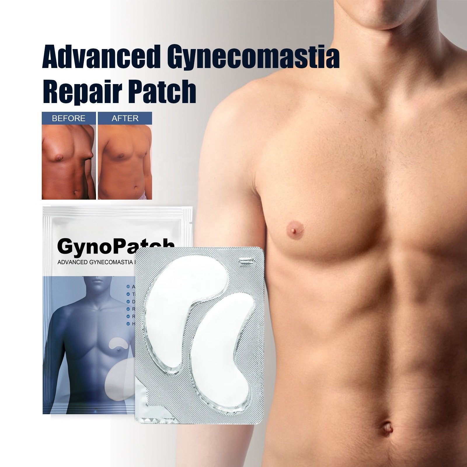 Factory Wholesale OEM Men's Chest Firming Patches: Tightening & Anti-Sagging Solution for Enhanced Pectoral Muscles