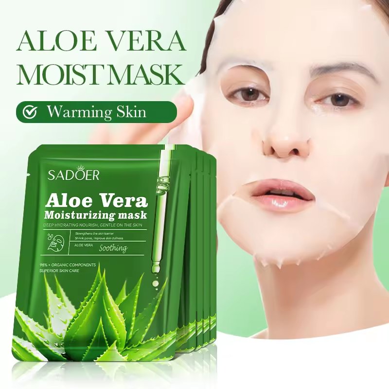 Private Label Beauty Skin Care Sheet Mask Facial Korean Organic Camellia Fruit Whitening Aloe Vera Deep Moisturizing Face Masks
