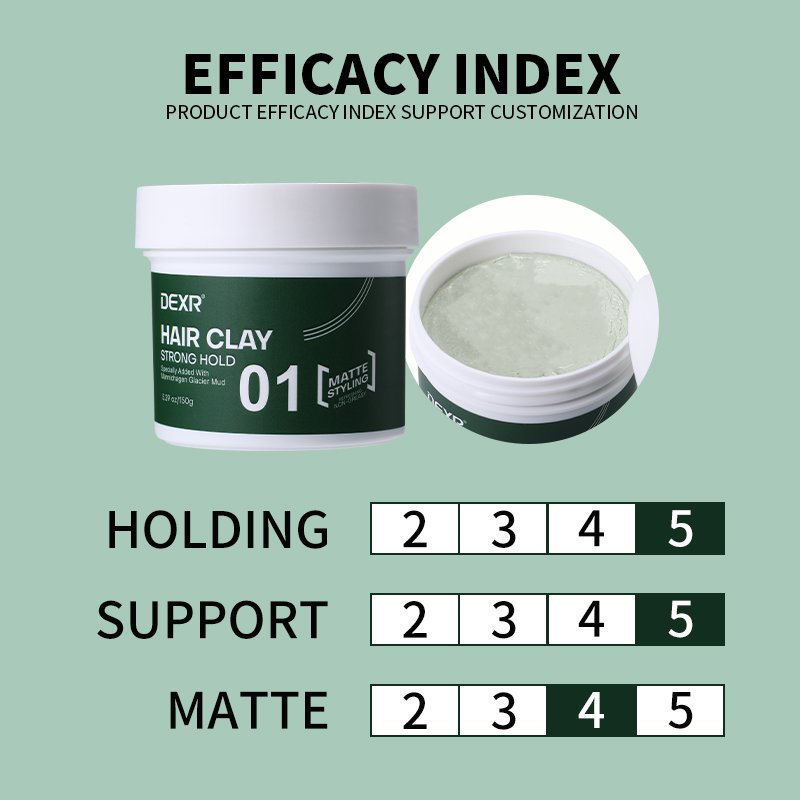 Custom Private Label No Shine Hair Wax Clay Organic Jojoba Oil Men'S Matte Styling Paste Strong Hold Hair Mud