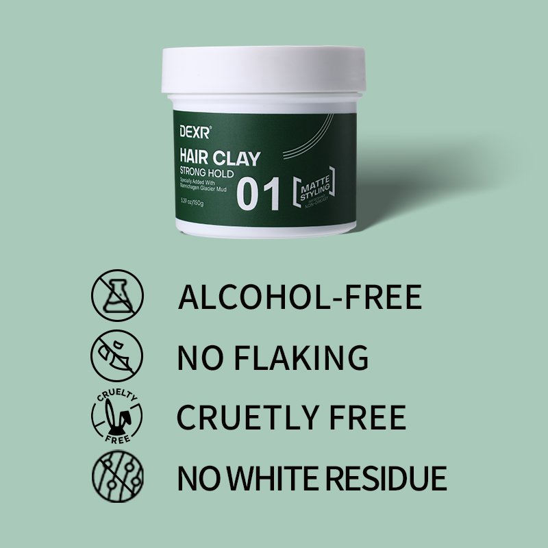 Custom Private Label No Shine Hair Wax Clay Organic Jojoba Oil Men'S Matte Styling Paste Strong Hold Hair Mud
