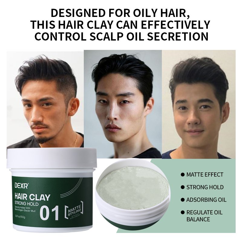 Custom Private Label No Shine Hair Wax Clay Organic Jojoba Oil Men'S Matte Styling Paste Strong Hold Hair Mud