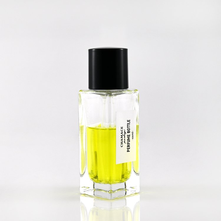 Wholesale 35ml Square Clear Men's Perfume Bottle Custom Logo Empty Perfume Container Bottle with Box Packaging for Sale