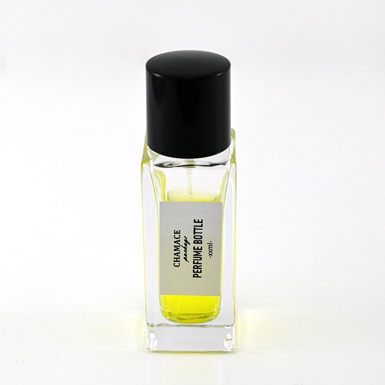 Wholesale 35ml Square Clear Men's Perfume Bottle Custom Logo Empty Perfume Container Bottle with Box Packaging for Sale
