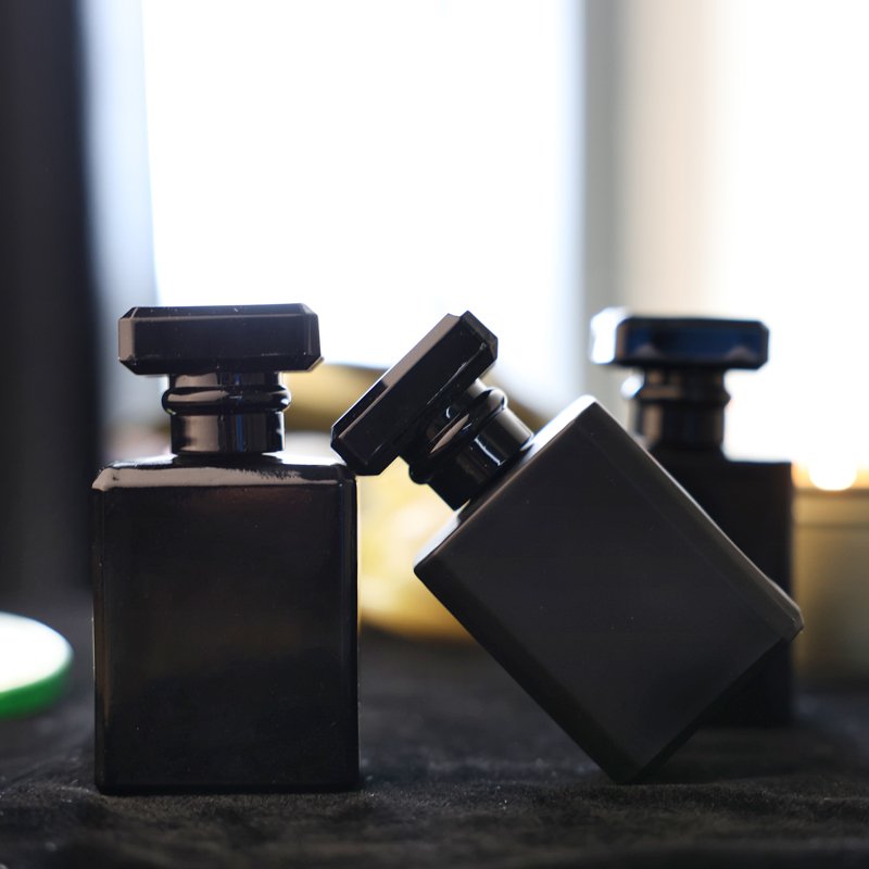50ml/1.69 Oz Empty Frosted Glass Spray Black Bottles for perfume Men's Eau De Parfum bottle / Perfume Atomizer,