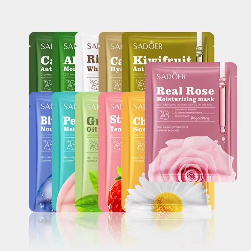 OEM Wholesale Natural Fruit Face Mask Sheet Moisturizing Whitening Firming Skin Care ODM Unisex Sheet Facial Mask For Adults