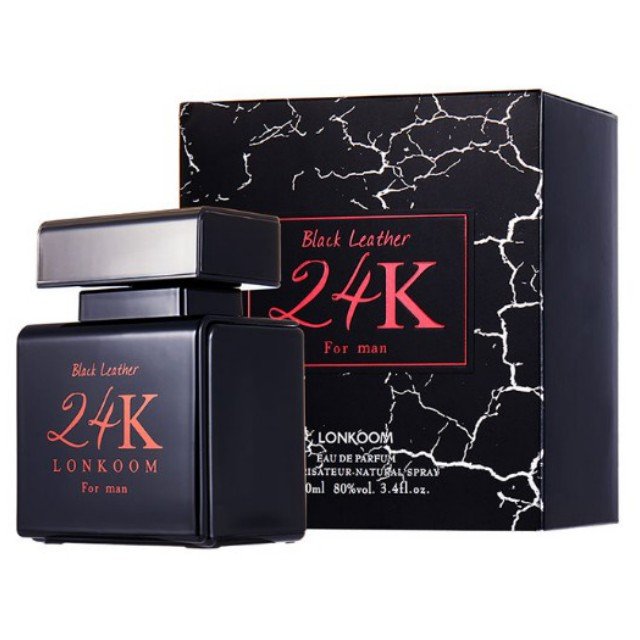 Factory wholesale original perfumes men cologne 24K Black Leather men's perfume deodorant body spray