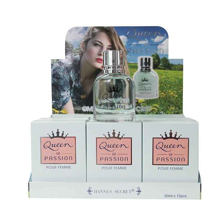 M641Z-1 50ML six different types fragrance small volume light blue glass bottled perfume for men