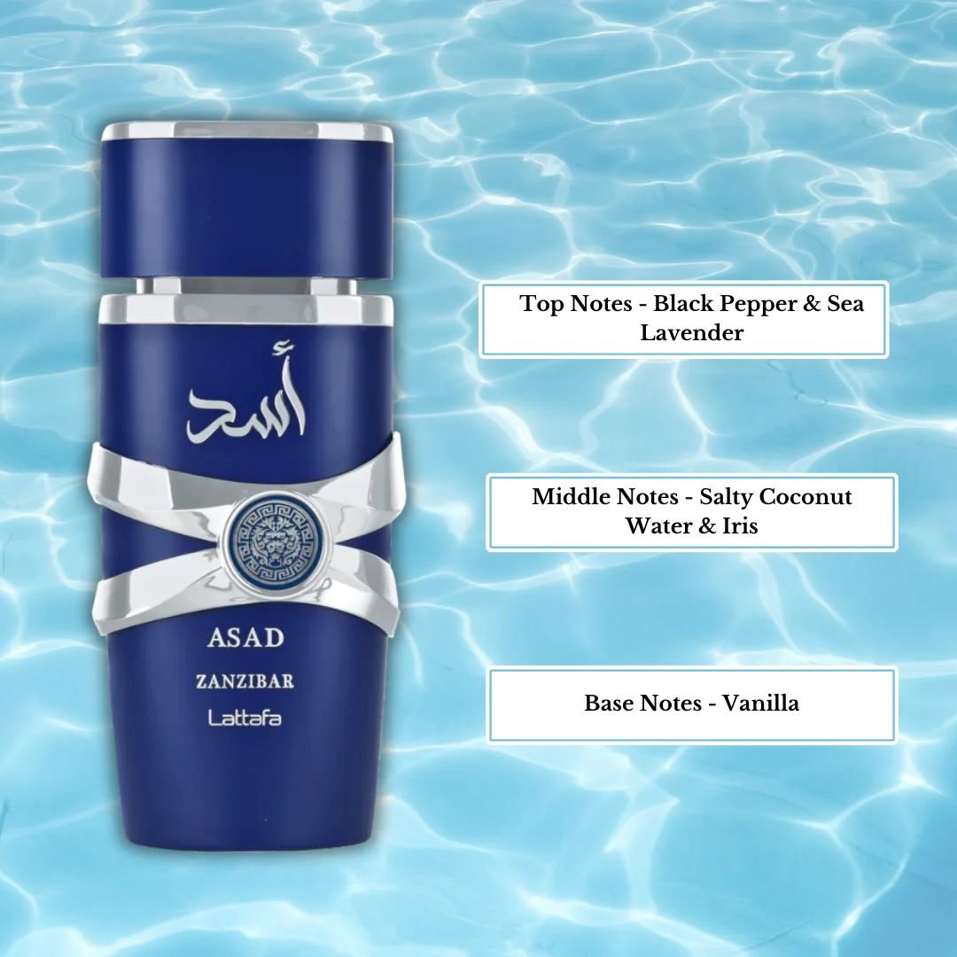 Perfume Asad Zanzibar By Lattafa 100 Ml Eau De Perfume Dubai Arabic Scents Original Lattafa Products Perfumes Uae
