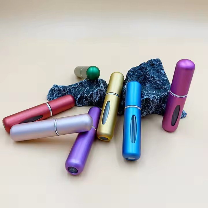 5ml Travel perfume bottle refillable, mini Atomizer bottle, portable small aluminum spray bottle, travel cologne sprayer