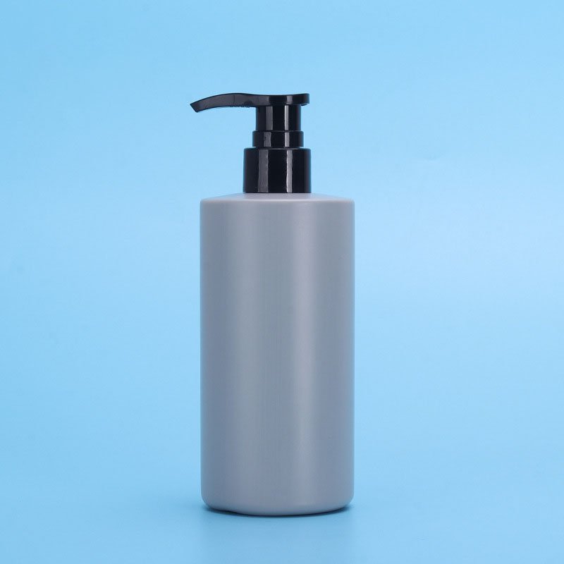 Men's body round lotion bottle with pump 300ml pet plastic bottles shampoo and conditioner bottles