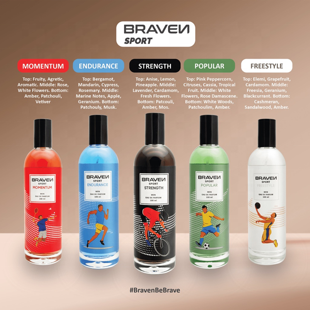 Perfume for Men Braven Sport Series Eau de Perfume 100ml Perfume Original Product in Indonesia Men's Personal Care