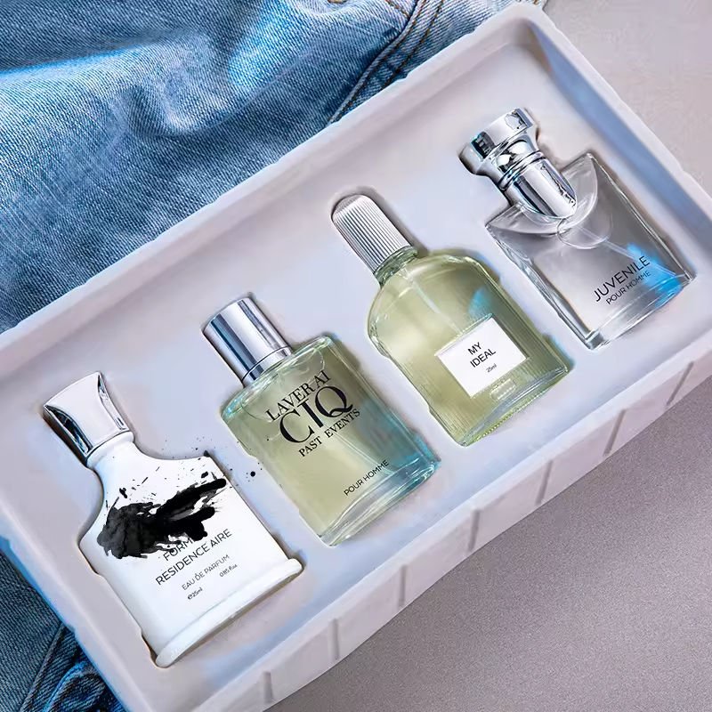 Original Brand Sample Perfume Men's Long lasting Light Fragrance Cologne Gift 4X25ml Set Gift Box Q Sample Perfume For Women Men