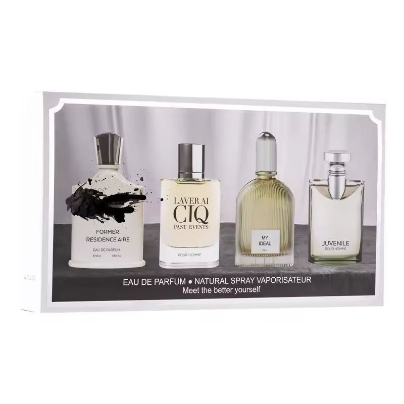 Original Brand Sample Perfume Men's Long lasting Light Fragrance Cologne Gift 4X25ml Set Gift Box Q Sample Perfume For Women Men