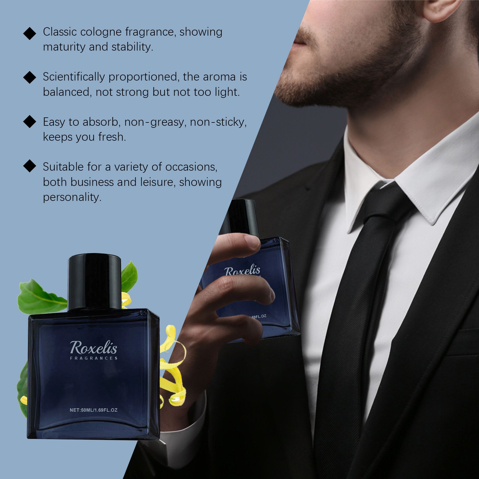 Charming Perfume Men Natural Fresh Fragrance Long-lasting Scent Attractive Dating Perfume For Man 50ml