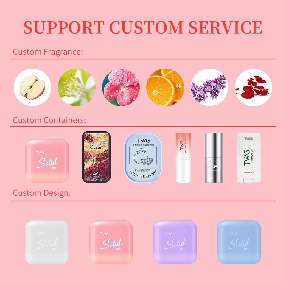 TWG Private Label pocket perfume Pink Floral Fragrance Women&Men Perfume Portable Travel Size Parfum Solid Perfume